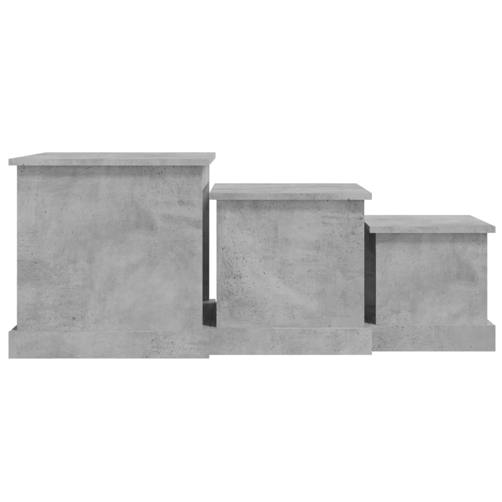 3-delige Salontafelset bewerkt hout betongrijs is nu te koop bij PeponiXL, paradijselijk wonen!