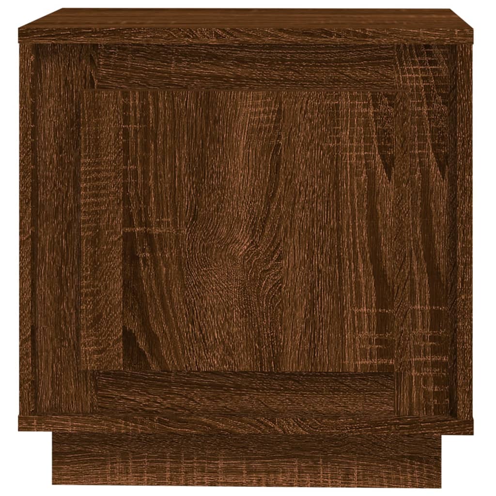 Nachtkastje 44x35x45 cm bewerkt hout bruin eikenkleur is nu te koop bij PeponiXL, paradijselijk wonen!