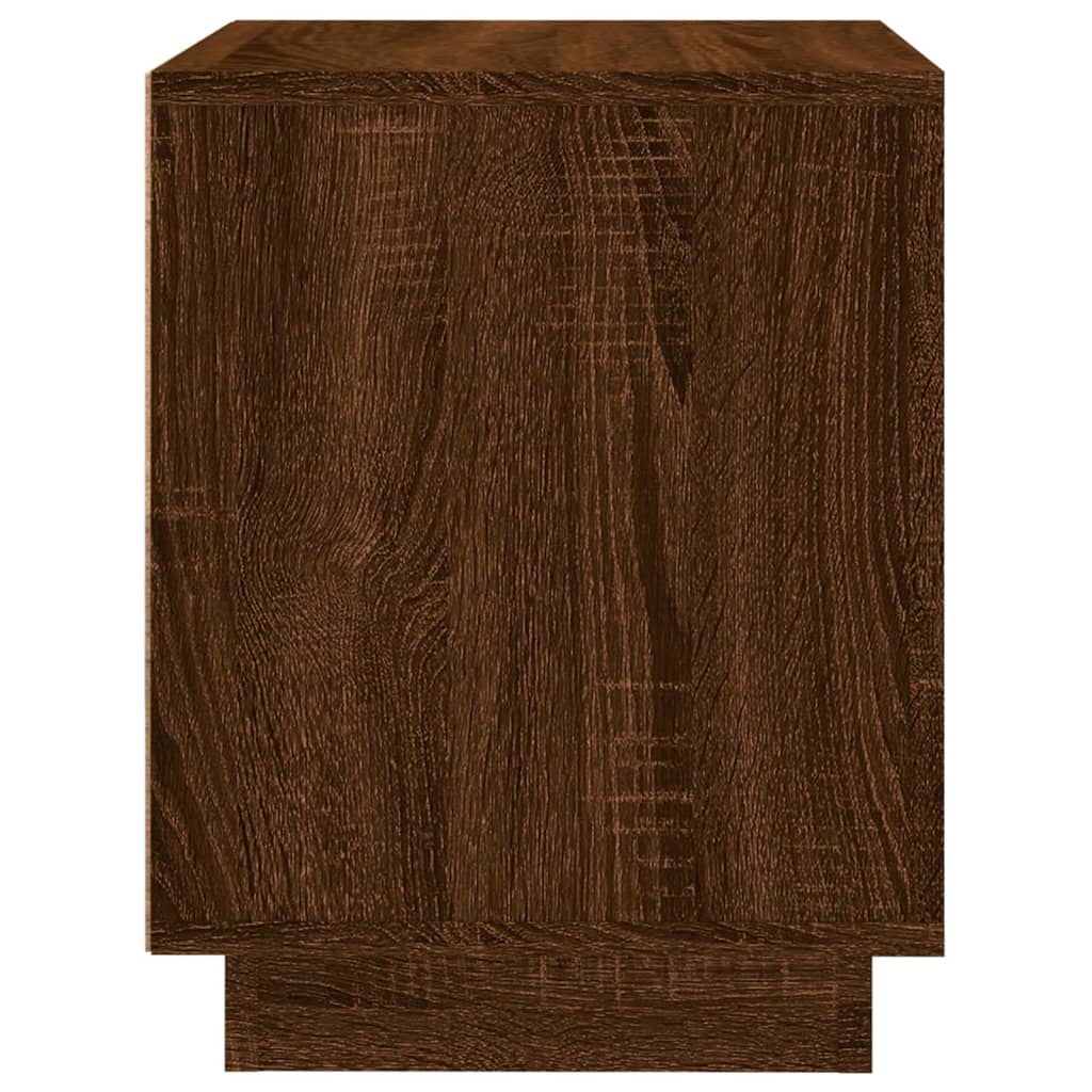 Nachtkastje 44x35x45 cm bewerkt hout bruin eikenkleur is nu te koop bij PeponiXL, paradijselijk wonen!