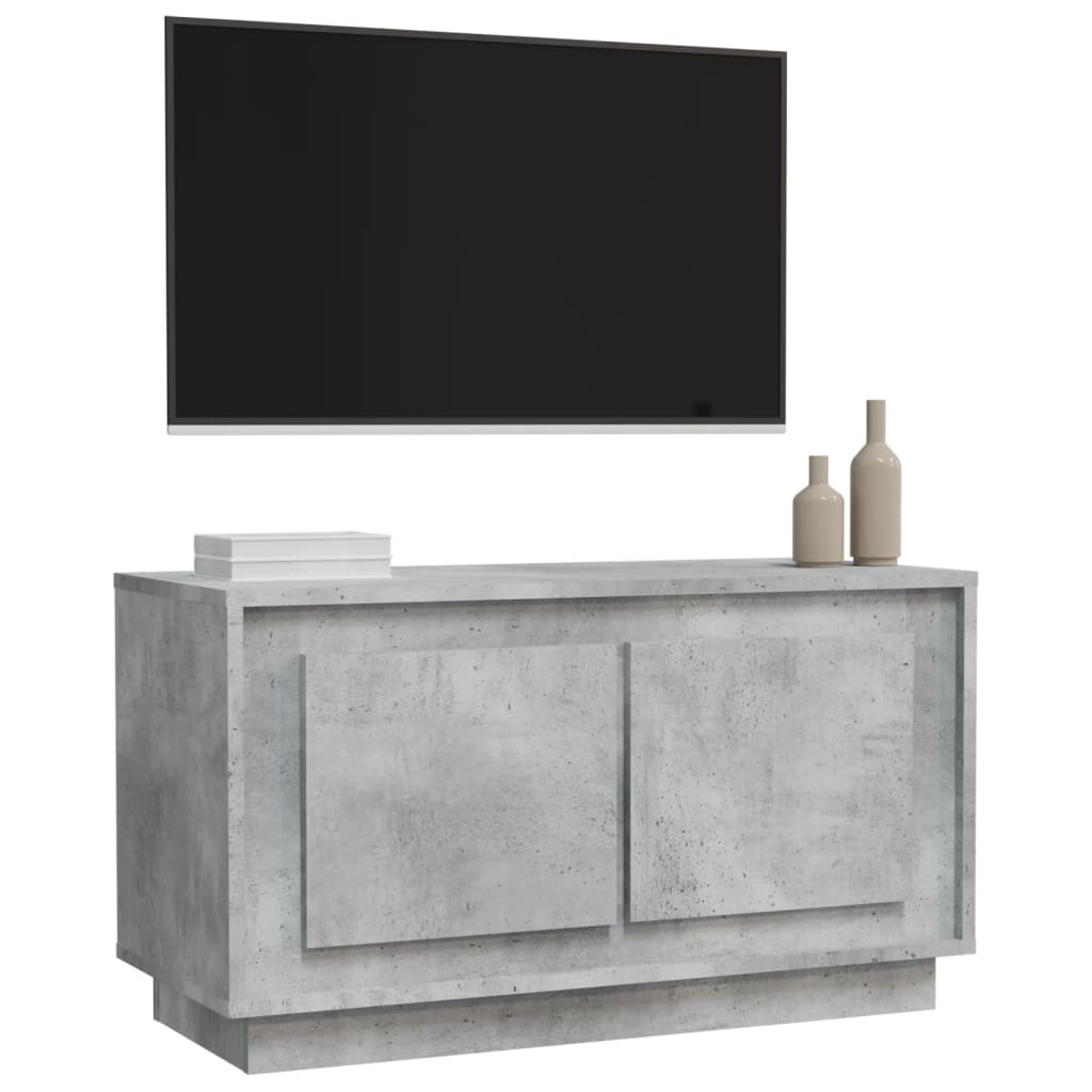Tv-meubel 80x35x45 cm bewerkt hout betongrijs is nu te koop bij PeponiXL, paradijselijk wonen!