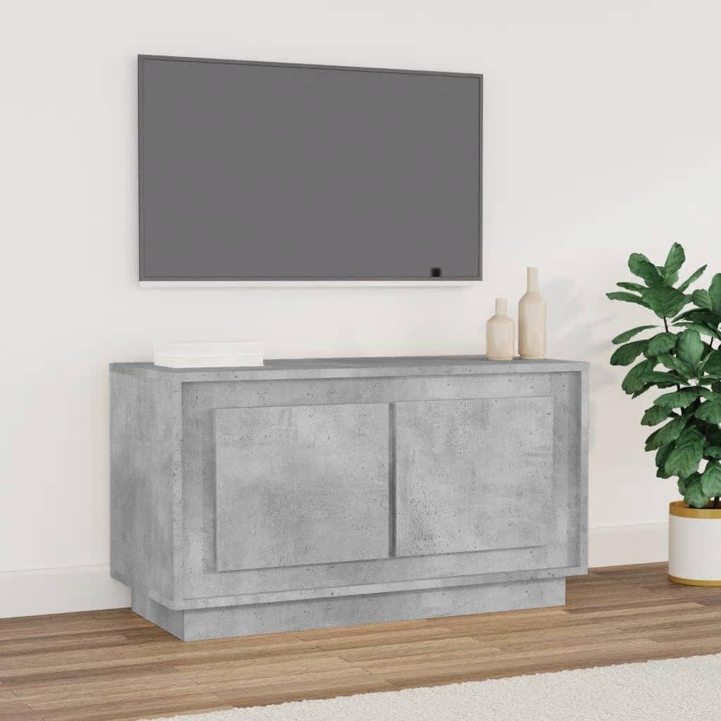 Tv-meubel 80x35x45 cm bewerkt hout betongrijs is nu te koop bij PeponiXL, paradijselijk wonen!