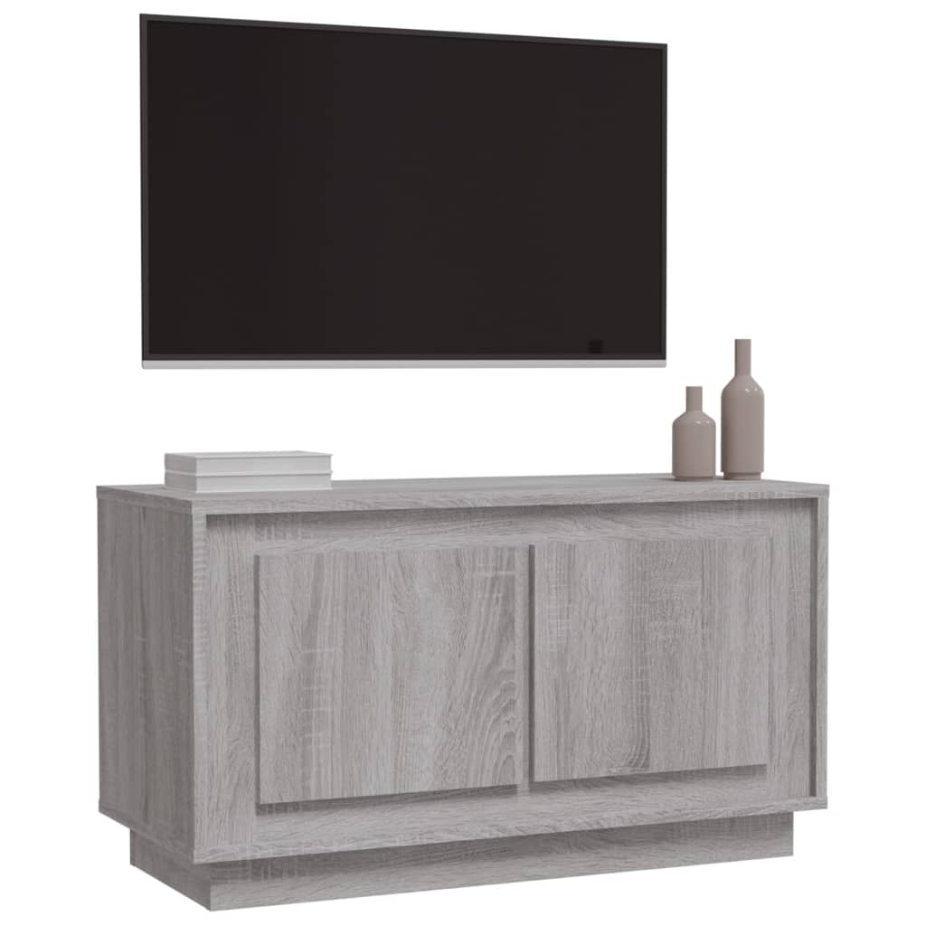 Tv-meubel 80x35x45 cm bewerkt hout grijs sonoma eikenkleurig is nu te koop bij PeponiXL, paradijselijk wonen!