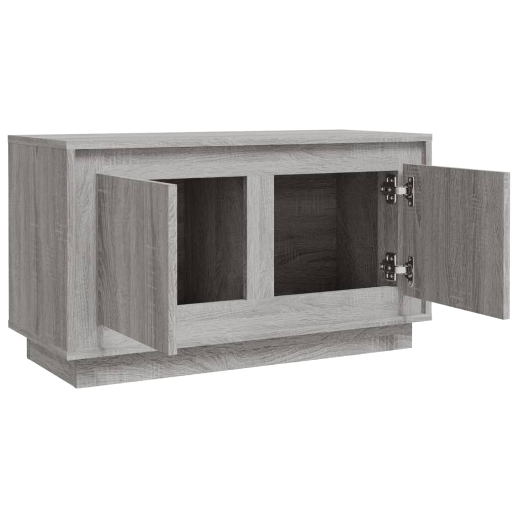 Tv-meubel 80x35x45 cm bewerkt hout grijs sonoma eikenkleurig is nu te koop bij PeponiXL, paradijselijk wonen!