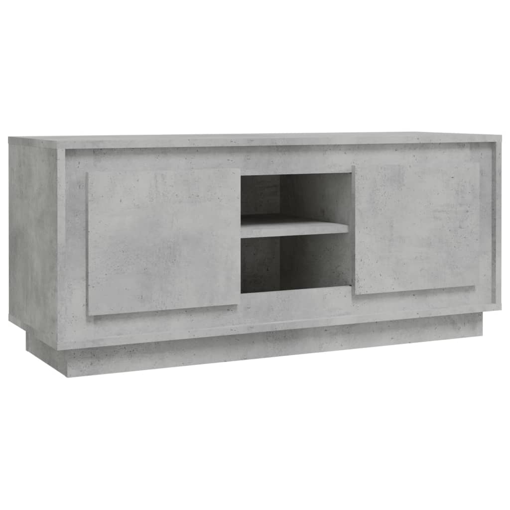 Tv-meubel 102x35x45 cm bewerkt hout betongrijs is nu te koop bij PeponiXL, paradijselijk wonen!