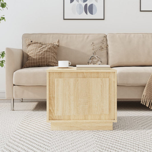 Salontafel 51x50x44 cm bewerkt hout sonoma eikenkleurig is nu te koop bij PeponiXL, paradijselijk wonen!
