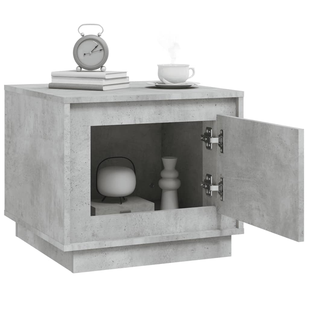 Salontafel 51x50x44 cm bewerkt hout betongrijs is nu te koop bij PeponiXL, paradijselijk wonen!