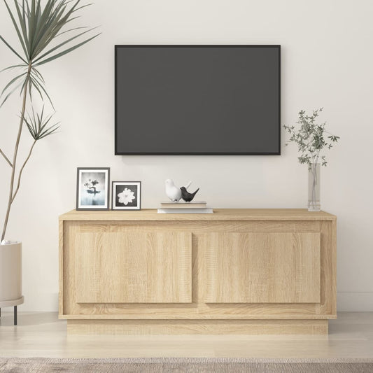 Salontafel 102x50x44 cm bewerkt hout sonoma eikenkleurig is nu te koop bij PeponiXL, paradijselijk wonen!