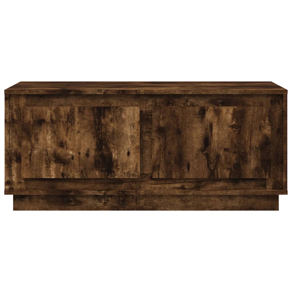 Salontafel 102x50x44 cm bewerkt hout gerookt eikenkleurig is nu te koop bij PeponiXL, paradijselijk wonen!