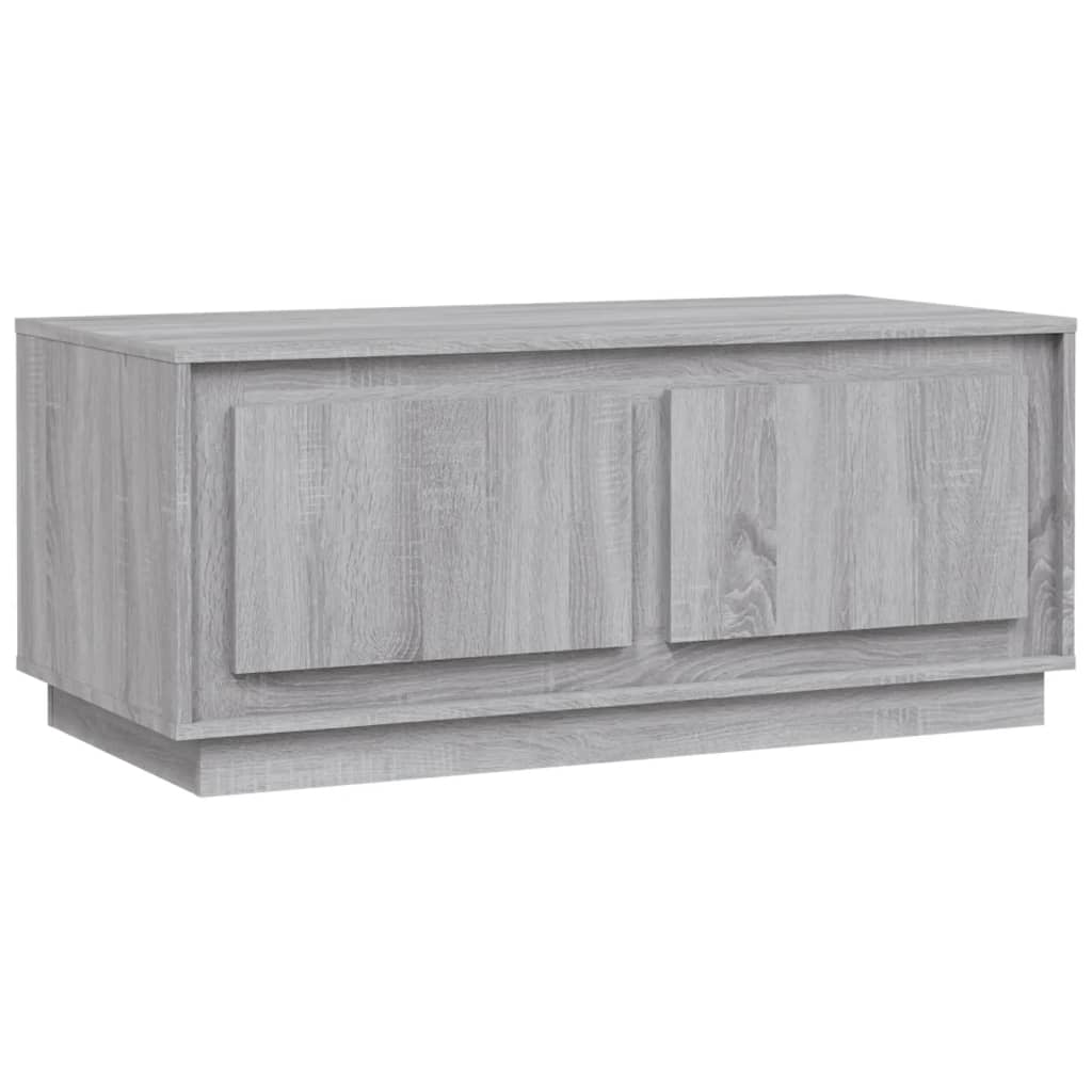Salontafel 102x50x44 cm bewerkt hout grijs sonoma eikenkleurig is nu te koop bij PeponiXL, paradijselijk wonen!