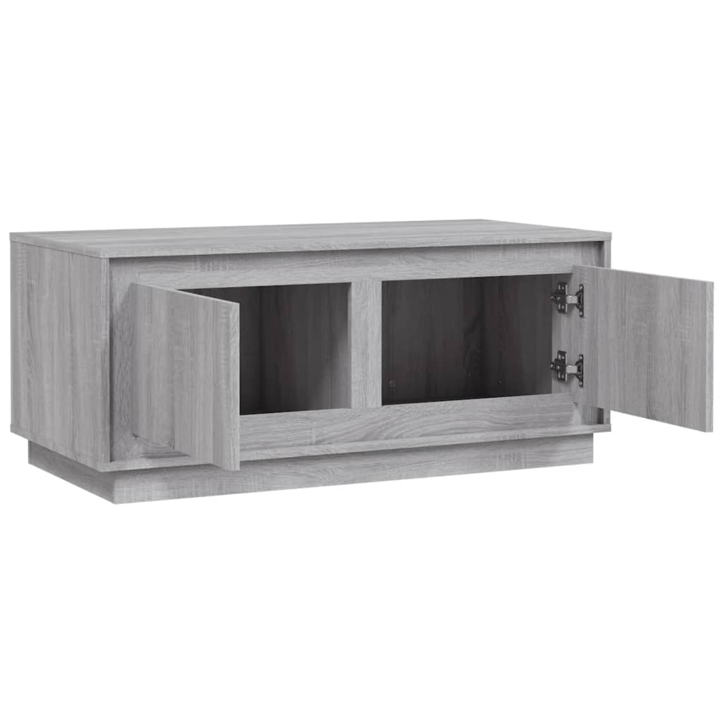 Salontafel 102x50x44 cm bewerkt hout grijs sonoma eikenkleurig is nu te koop bij PeponiXL, paradijselijk wonen!