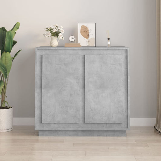 Dressoir 80x34x75 cm bewerkt hout betongrijs is nu te koop bij PeponiXL, paradijselijk wonen!