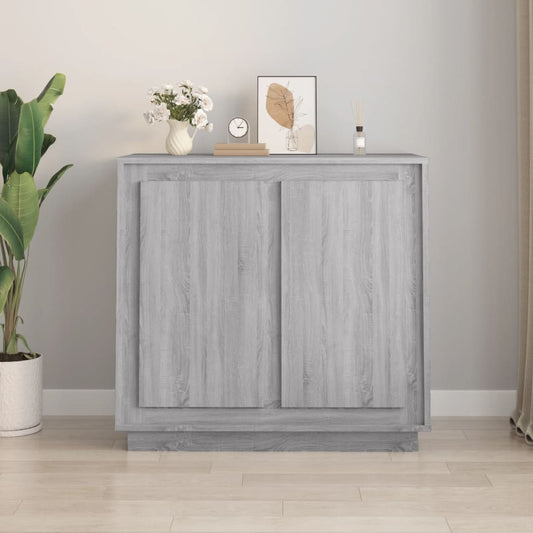 Dressoir 80x34x75 cm bewerkt hout grijs sonoma eikenkleurig is nu te koop bij PeponiXL, paradijselijk wonen!