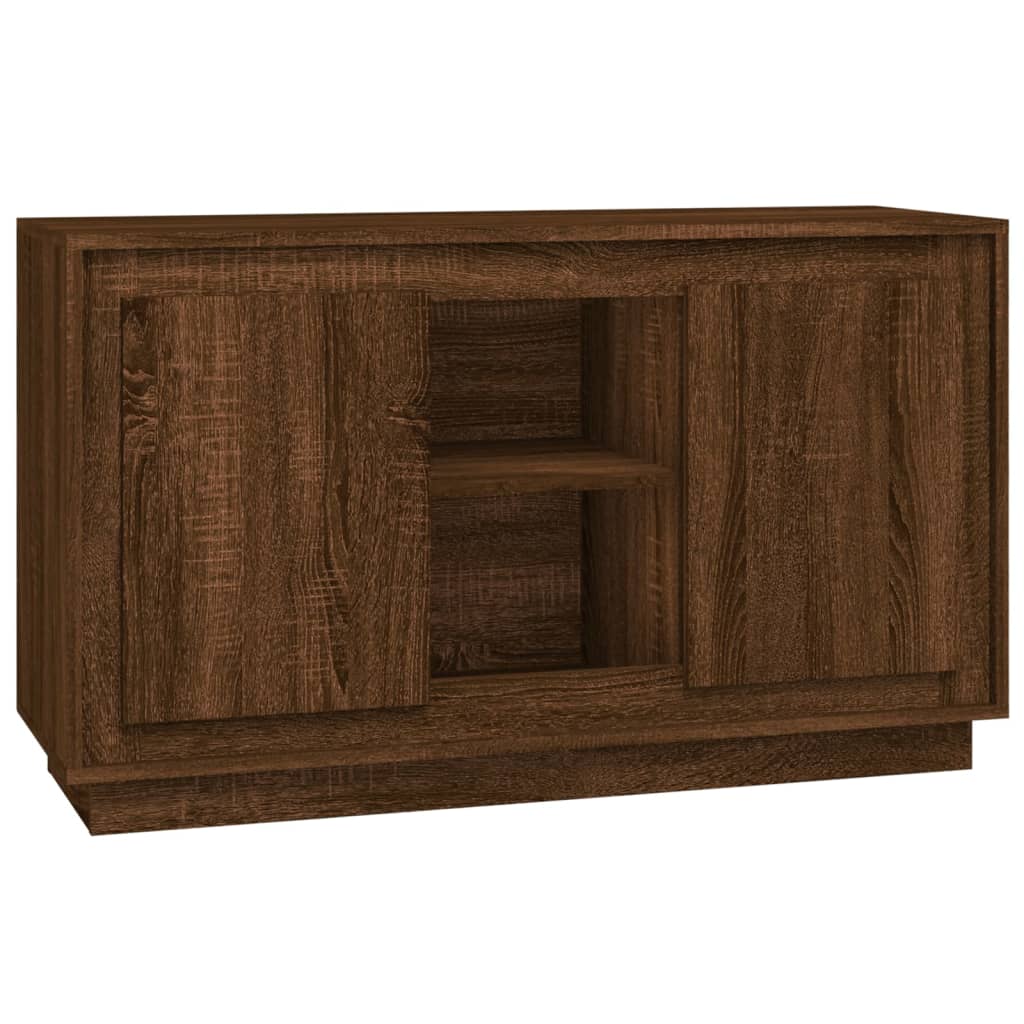 Dressoir 102x35x60 cm bewerkt hout bruin eikenkleur is nu te koop bij PeponiXL, paradijselijk wonen!