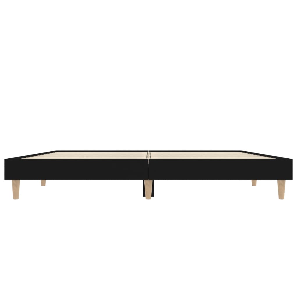 Bedframe LED massief hout zwart 140x190 cm is nu te koop bij PeponiXL, paradijselijk wonen!