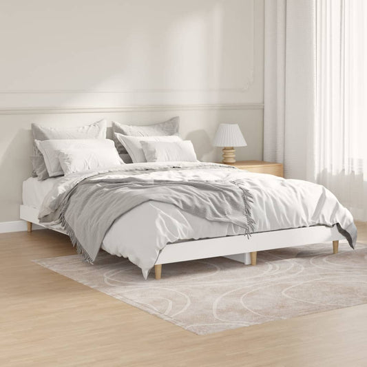 Bedframe bewerkt hout wit 135x190 cm is nu te koop bij PeponiXL, paradijselijk wonen!