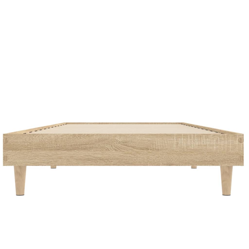 Bedframe zonder matras hout sonoma eikenkleurig 75x190 cm is nu te koop bij PeponiXL, paradijselijk wonen!