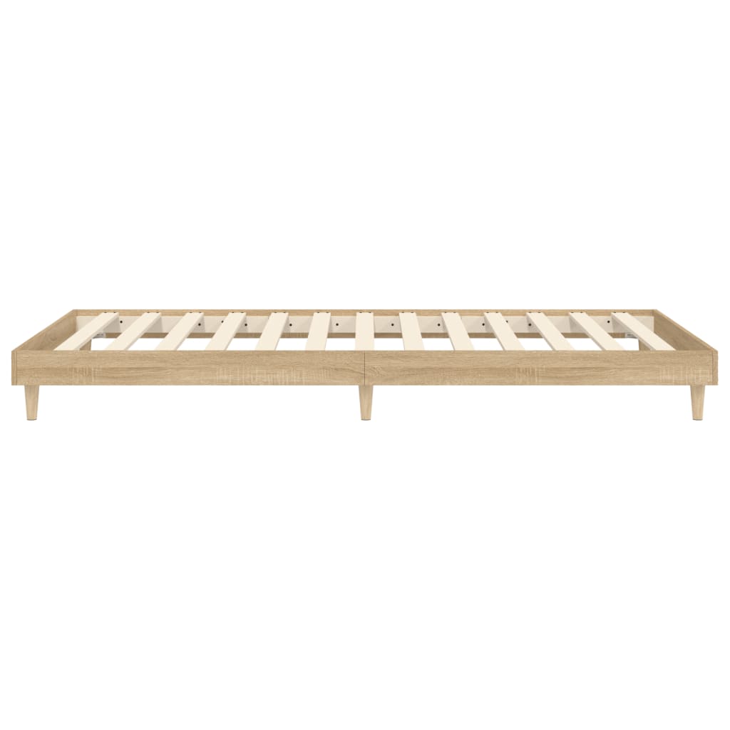 Bedframe zonder matras hout sonoma eikenkleurig 75x190 cm is nu te koop bij PeponiXL, paradijselijk wonen!