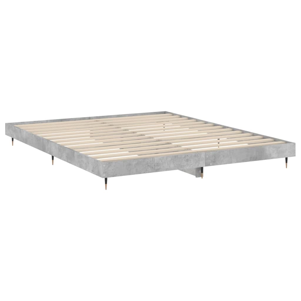 Bedframe bewerkt hout betongrijs 120x200 cm is nu te koop bij PeponiXL, paradijselijk wonen!