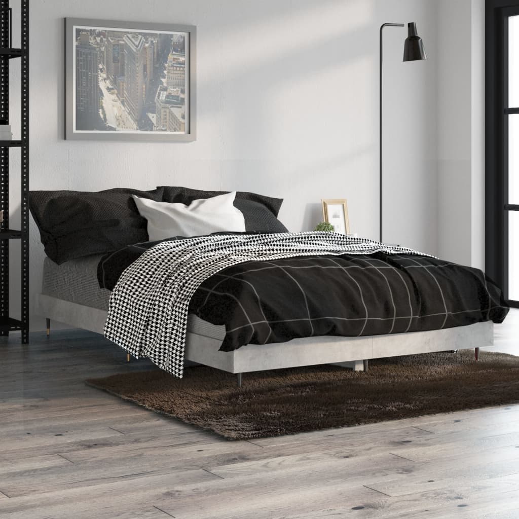 Bedframe bewerkt hout betongrijs 120x190 cm is nu te koop bij PeponiXL, paradijselijk wonen!