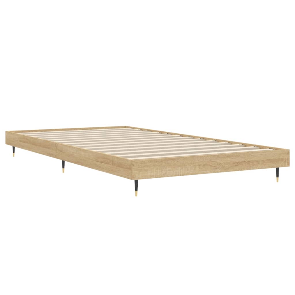 Bedframe zonder matras hout sonoma eikenkleurig 90x190 cm is nu te koop bij PeponiXL, paradijselijk wonen!