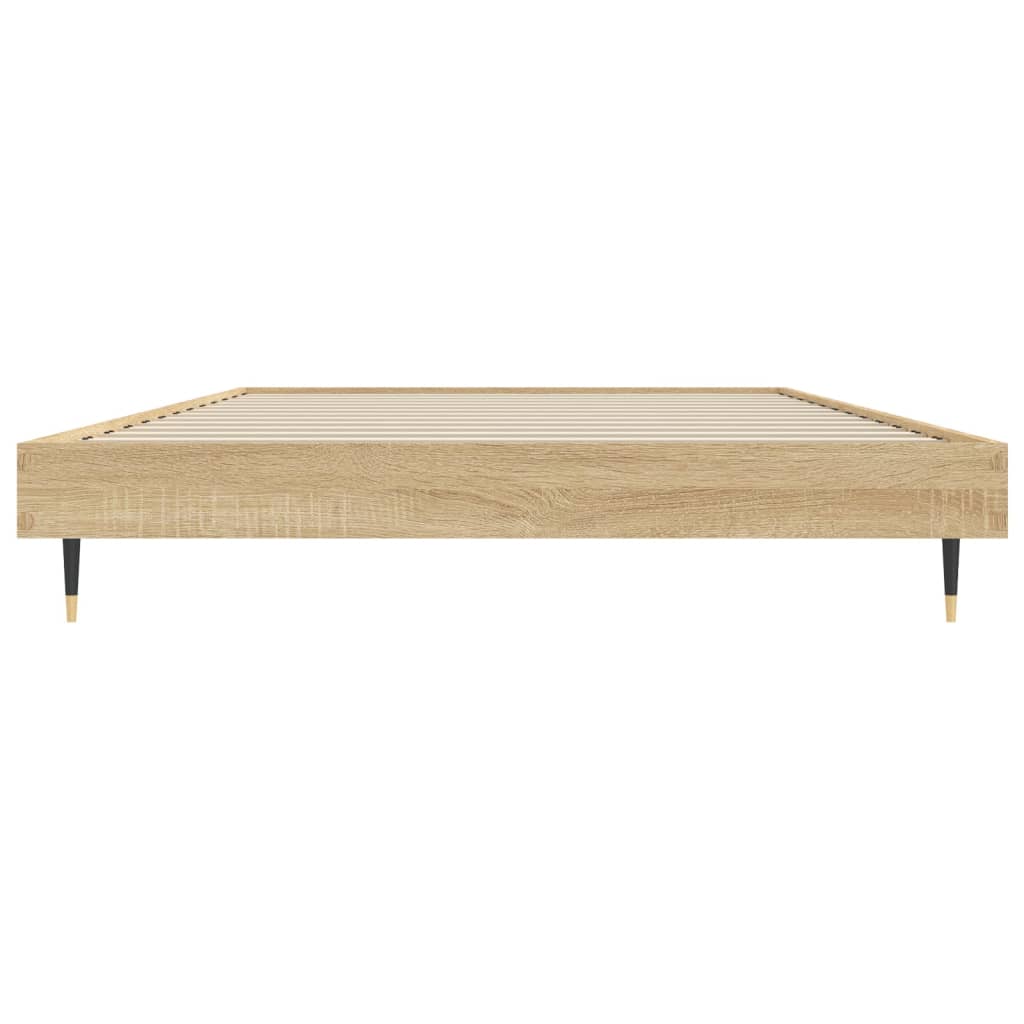 Bedframe zonder matras hout sonoma eikenkleurig 90x190 cm is nu te koop bij PeponiXL, paradijselijk wonen!