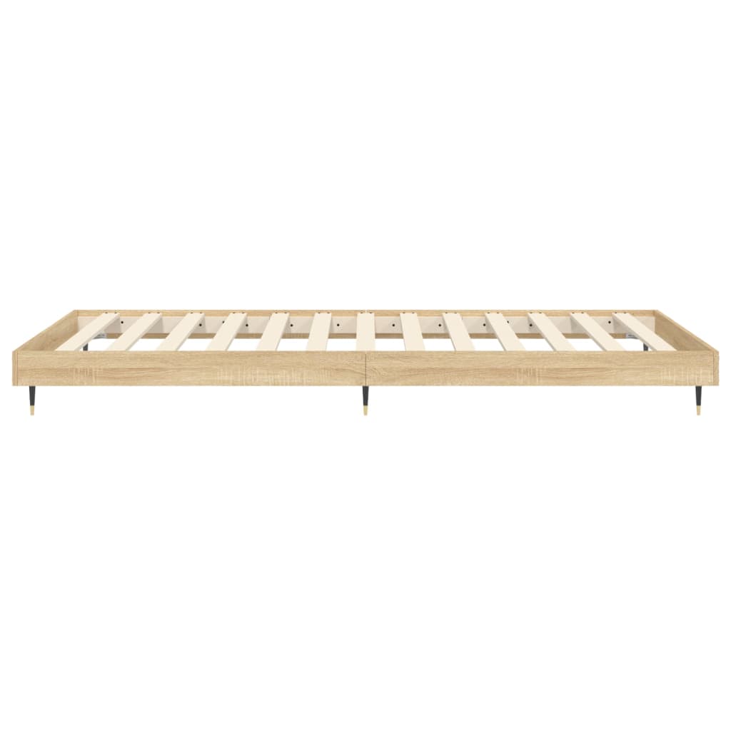 Bedframe zonder matras hout sonoma eikenkleurig 90x190 cm is nu te koop bij PeponiXL, paradijselijk wonen!