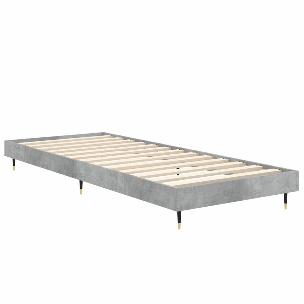 Bedframe bewerkt hout betongrijs 75x190 cm is nu te koop bij PeponiXL, paradijselijk wonen!