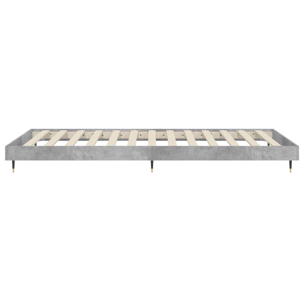 Bedframe bewerkt hout betongrijs 75x190 cm is nu te koop bij PeponiXL, paradijselijk wonen!