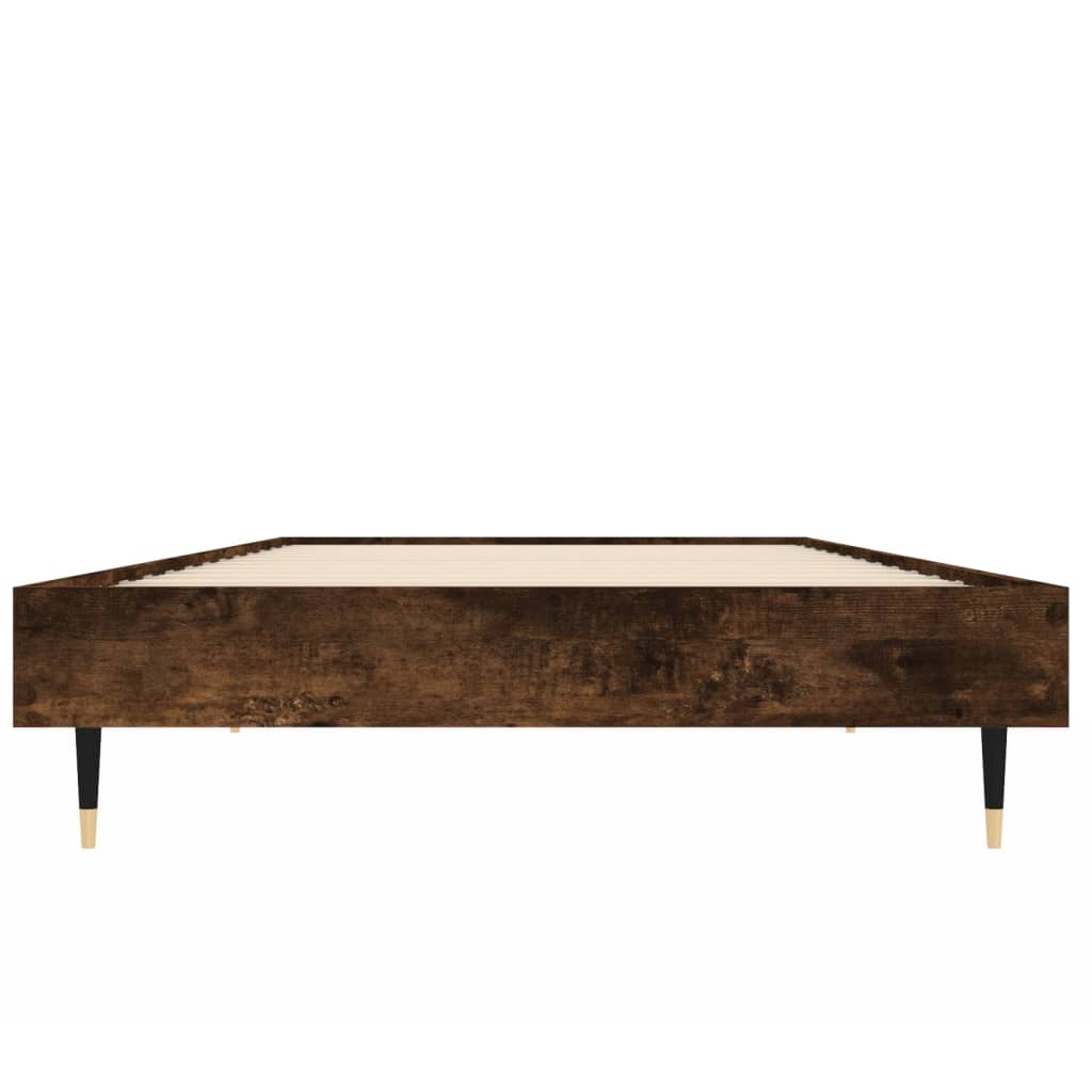 Bedframe zonder matras hout gerookt eikenkleurig 75x190 cm is nu te koop bij PeponiXL, paradijselijk wonen!