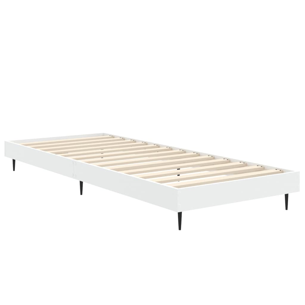 Bedframe bewerkt hout wit 75x190 cm is nu te koop bij PeponiXL, paradijselijk wonen!