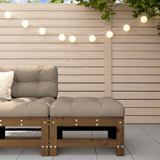 Tuinvoetenbank met kussen massief grenenhout honingbruin is nu te koop bij PeponiXL, paradijselijk wonen!