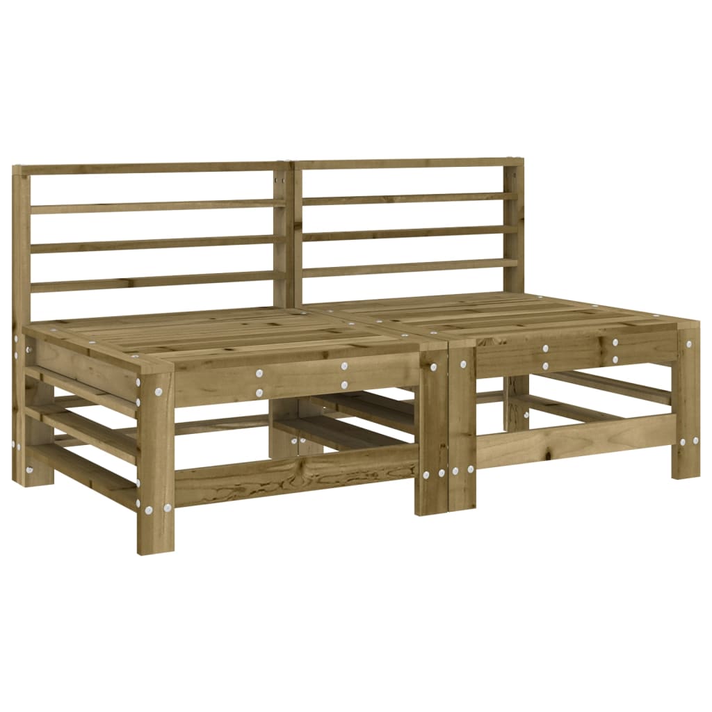 Middenbanken met kussens 2 st geïmpregneerd grenenhout is nu te koop bij PeponiXL, paradijselijk wonen!