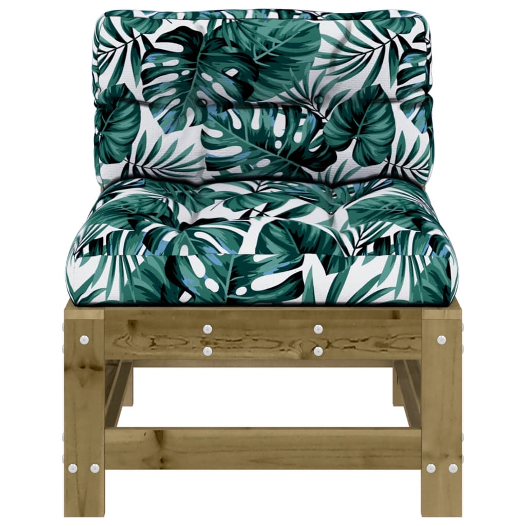 Middenbanken met kussens 2 st geïmpregneerd grenenhout is nu te koop bij PeponiXL, paradijselijk wonen!