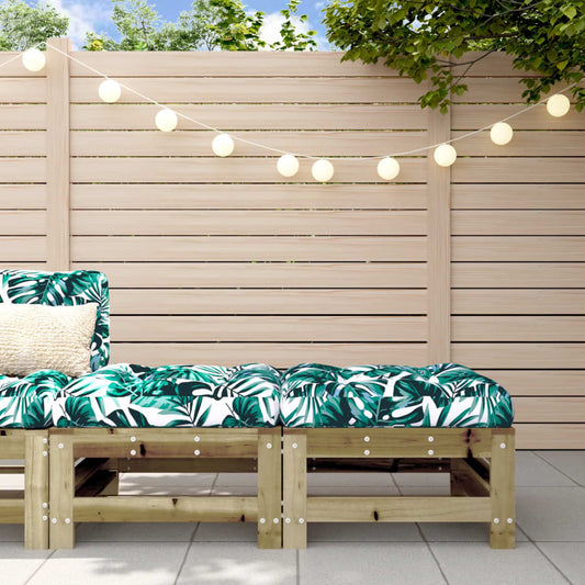 Tuinvoetenbanken met kussens 2 st geïmpregneerd grenenhout is nu te koop bij PeponiXL, paradijselijk wonen!