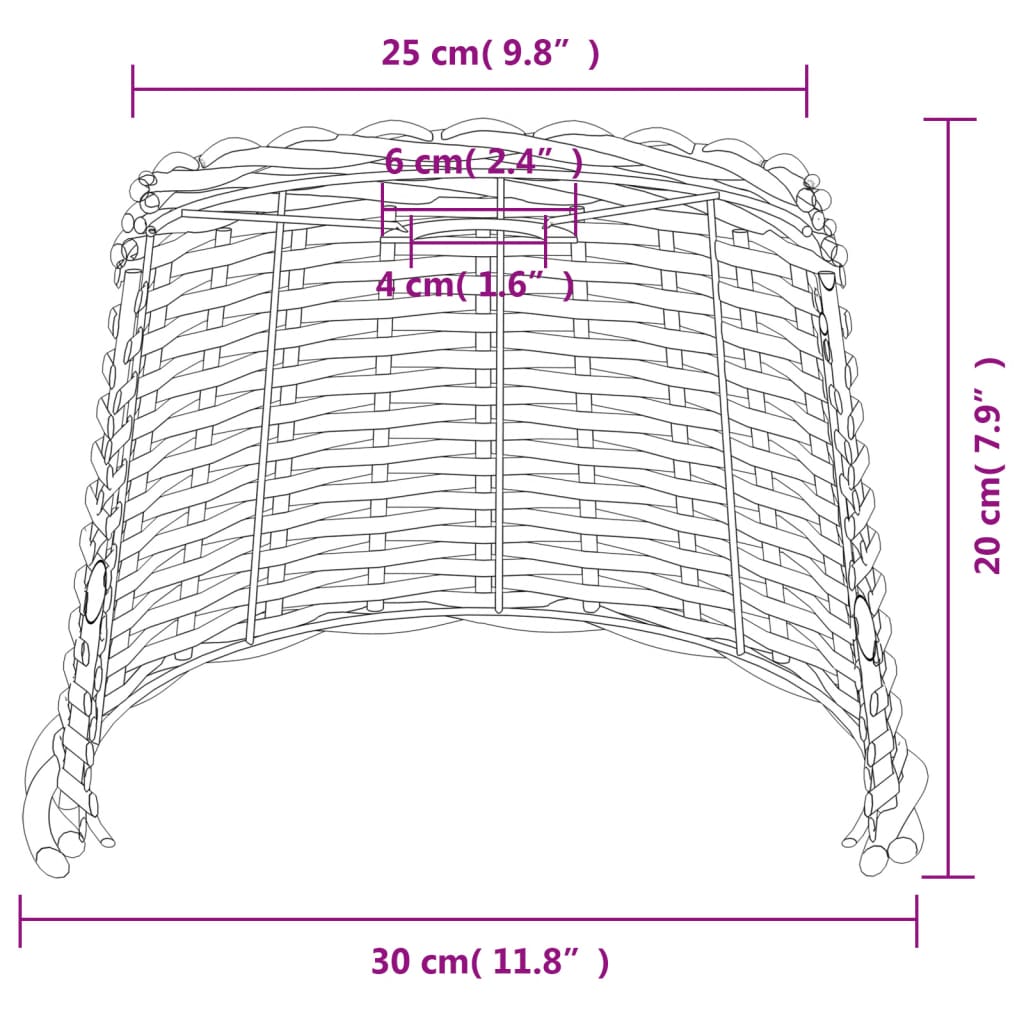 Plafondlampenkap Ø30x20 cm wicker wit is nu te koop bij PeponiXL, paradijselijk wonen!