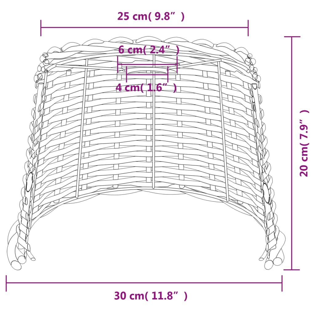 Plafondlampenkap Ø30x20 cm wicker bruin is nu te koop bij PeponiXL, paradijselijk wonen!