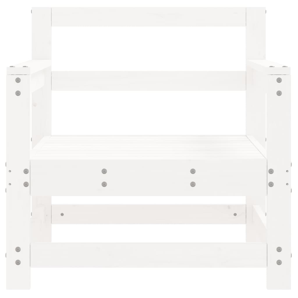 Tuinstoelen 2 st massief grenenhout wit is nu te koop bij PeponiXL, paradijselijk wonen!