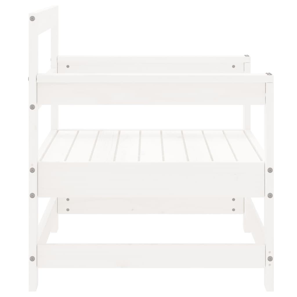 Tuinstoelen 2 st massief grenenhout wit is nu te koop bij PeponiXL, paradijselijk wonen!