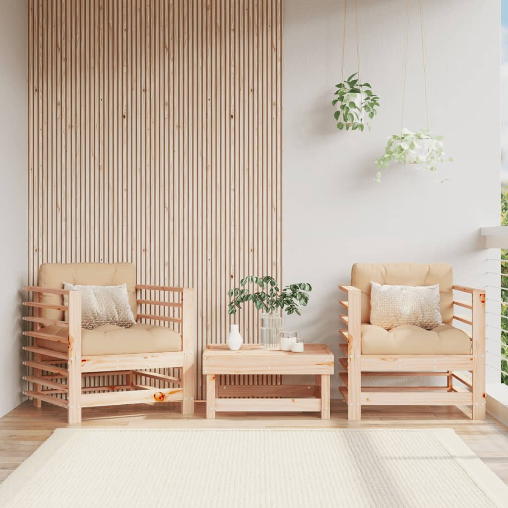 Tuinstoelen 2 st massief grenenhout is nu te koop bij PeponiXL, paradijselijk wonen!