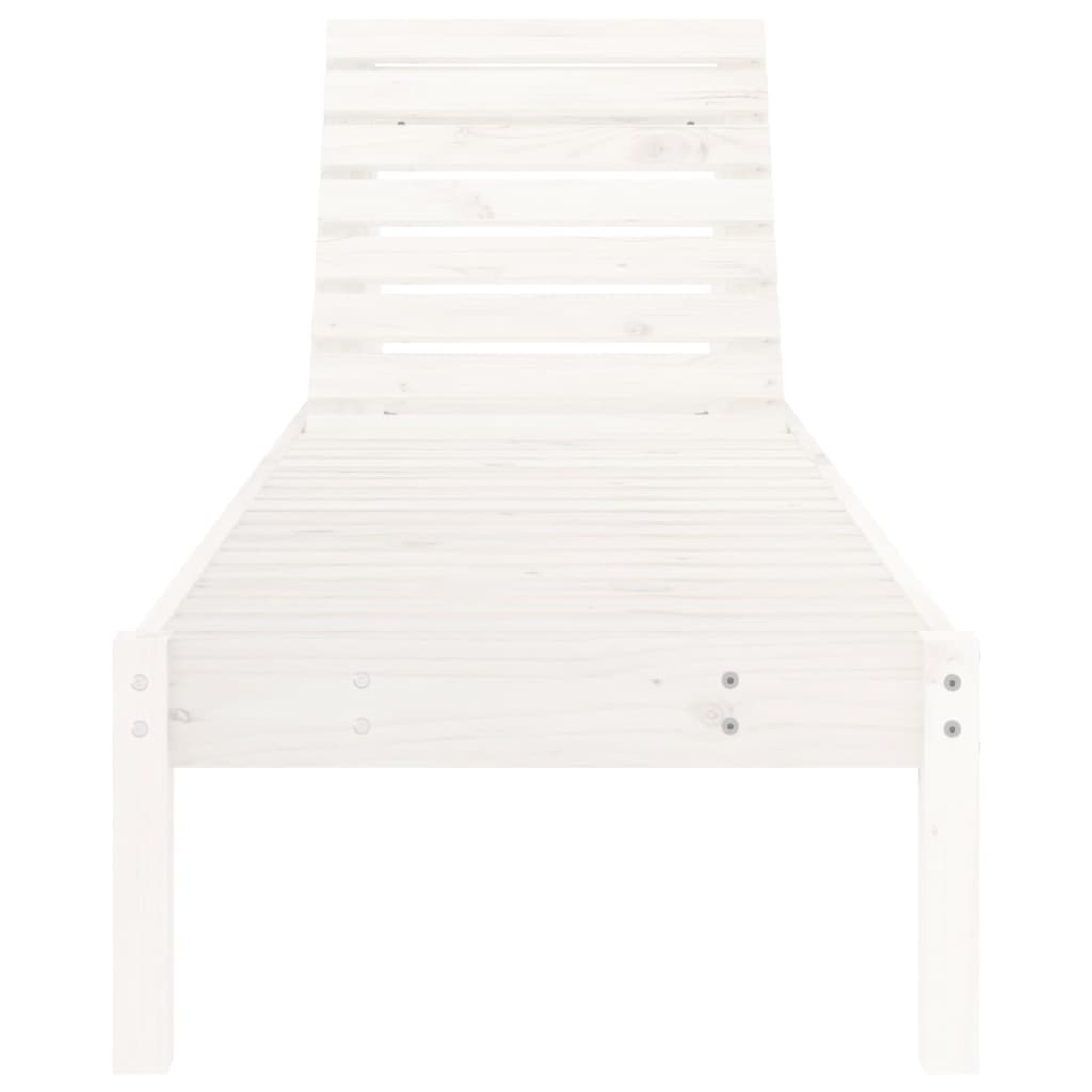Ligstoelen 2 st 199,5x60x74 cm massief grenenhout wit is nu te koop bij PeponiXL, paradijselijk wonen!