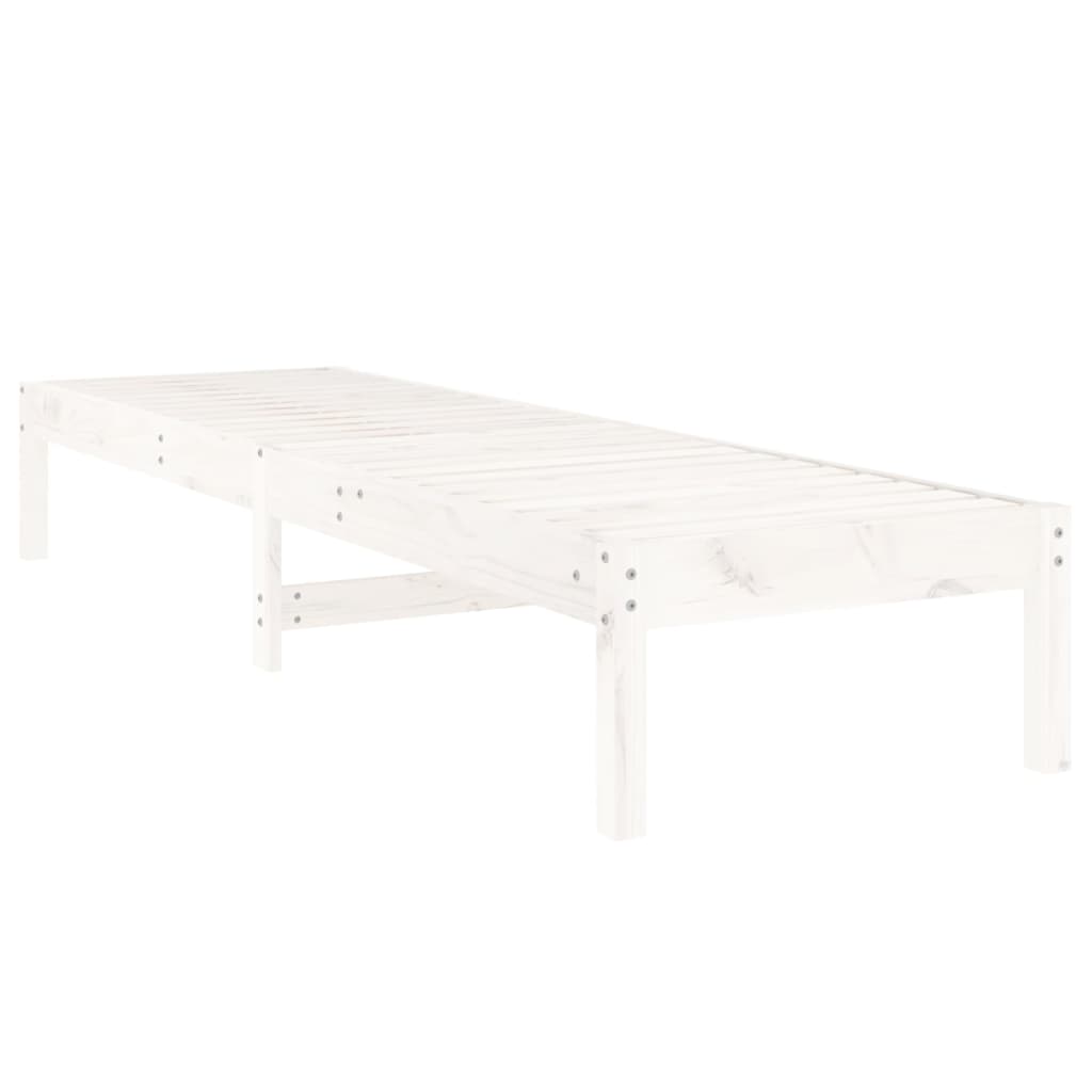 Ligstoelen 2 st 199,5x60x74 cm massief grenenhout wit is nu te koop bij PeponiXL, paradijselijk wonen!