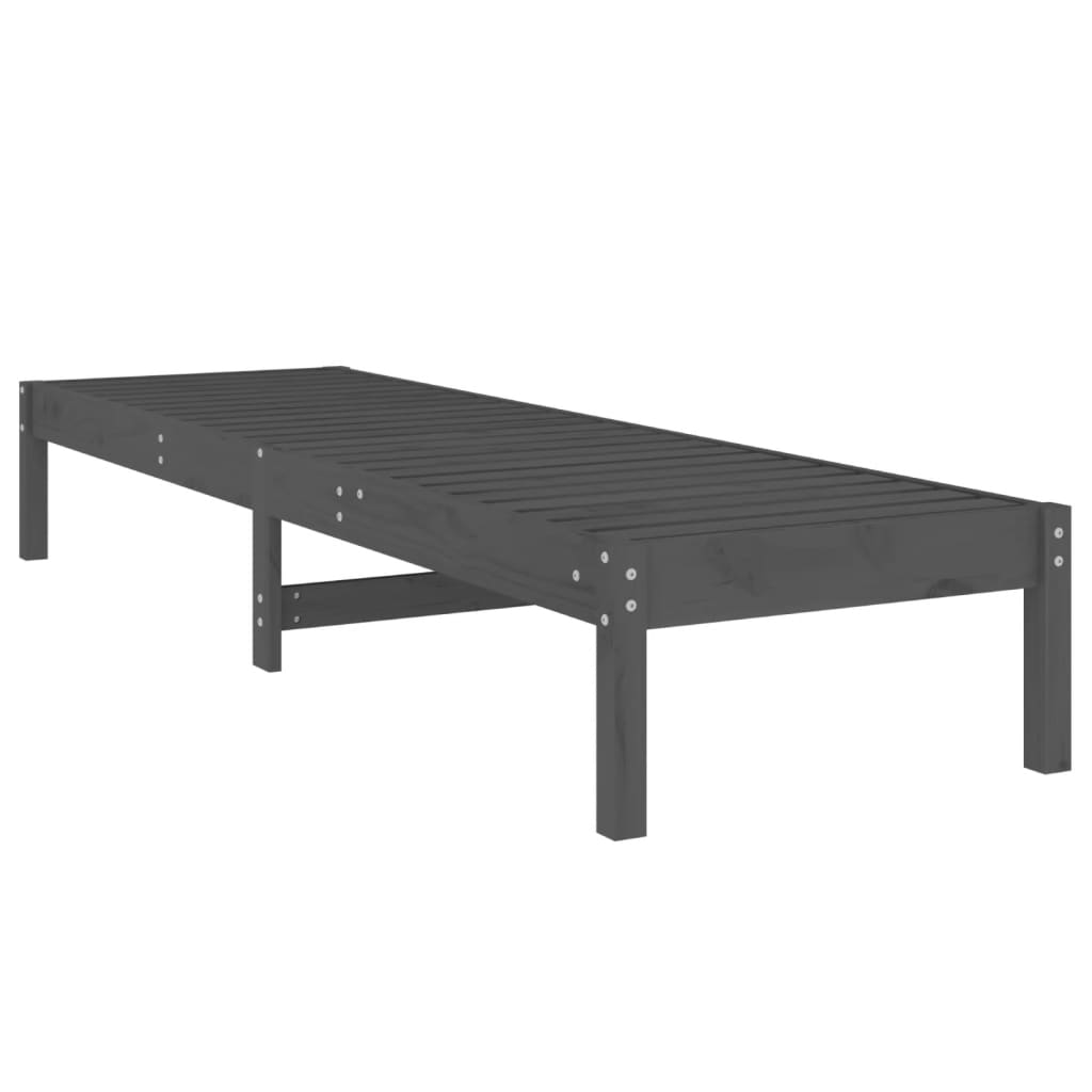 Ligstoel 199,5x60x74 cm massief grenenhout grijs is nu te koop bij PeponiXL, paradijselijk wonen!