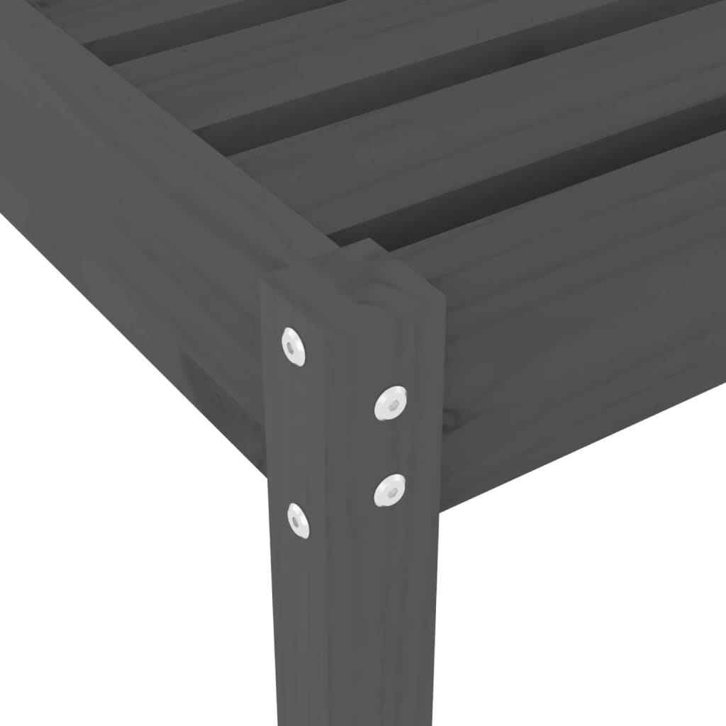 Ligbedden 2 st 199,5x60x74 cm massief grenenhout grijs is nu te koop bij PeponiXL, paradijselijk wonen!