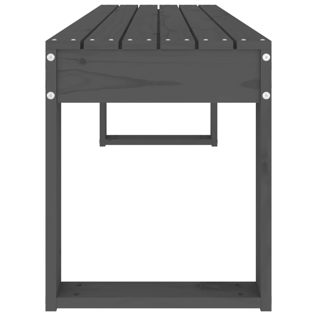 Tuinbank 110x38x45 cm massief grenenhout grijs is nu te koop bij PeponiXL, paradijselijk wonen!