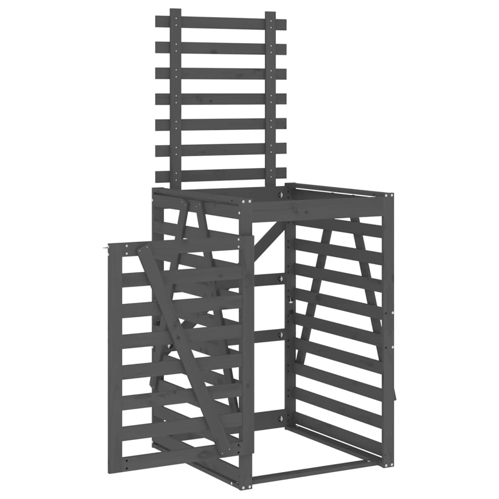 Containerberging 84x90x128,5 cm massief grenenhout grijs is nu te koop bij PeponiXL, paradijselijk wonen!