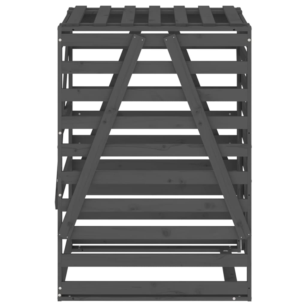 Containerberging 84x90x128,5 cm massief grenenhout grijs is nu te koop bij PeponiXL, paradijselijk wonen!
