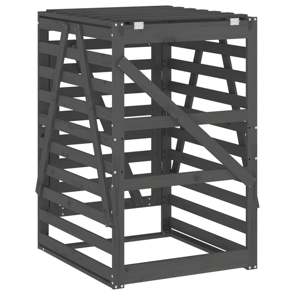Containerberging 84x90x128,5 cm massief grenenhout grijs is nu te koop bij PeponiXL, paradijselijk wonen!