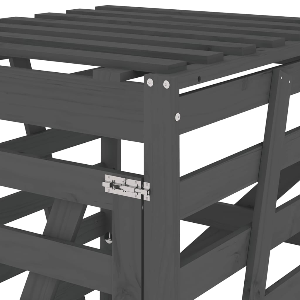 Containerberging 84x90x128,5 cm massief grenenhout grijs is nu te koop bij PeponiXL, paradijselijk wonen!