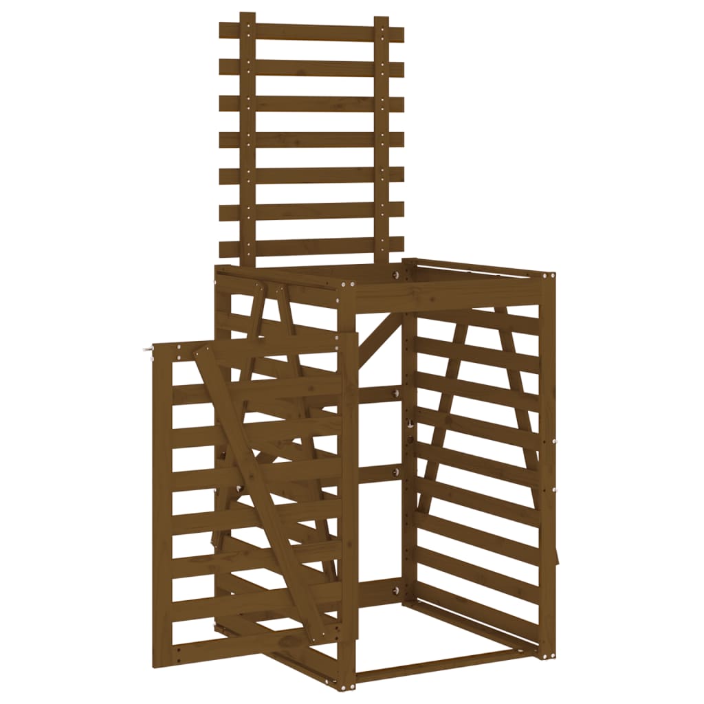 Containerberging 84x90x128,5 cm massief grenenhout honingbruin is nu te koop bij PeponiXL, paradijselijk wonen!
