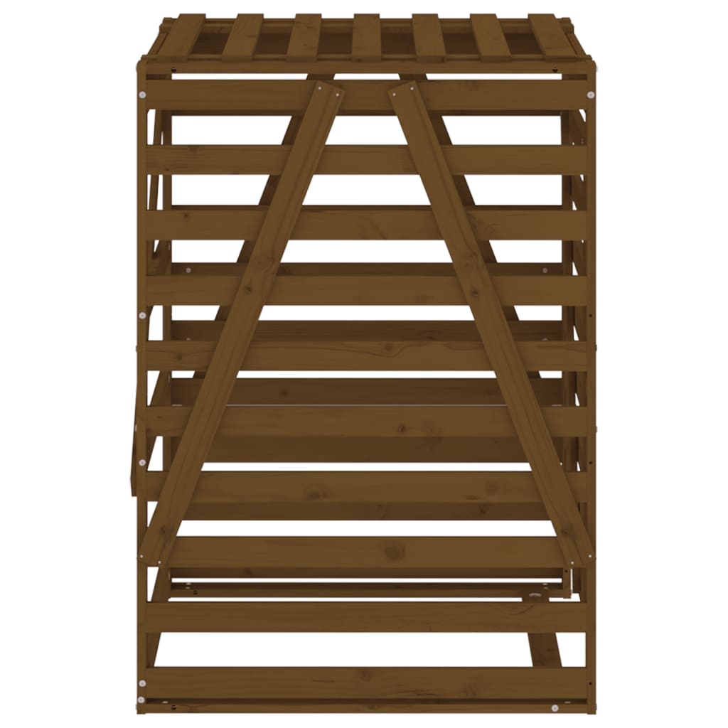 Containerberging 84x90x128,5 cm massief grenenhout honingbruin is nu te koop bij PeponiXL, paradijselijk wonen!